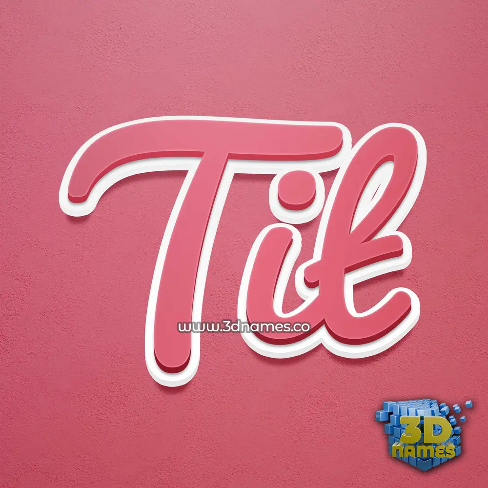 tit in Red Scribble style - 3D name wallpaper