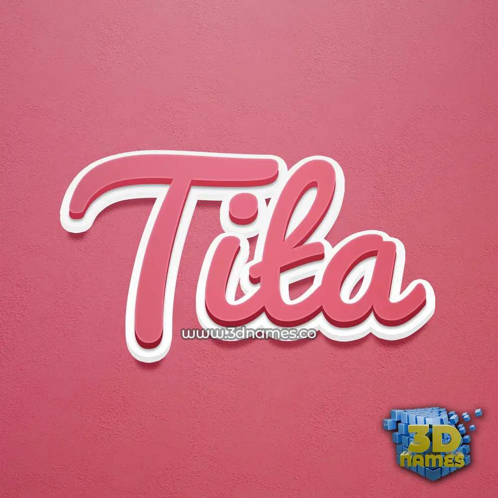 tita in Red Scribble style - 3D name wallpaper