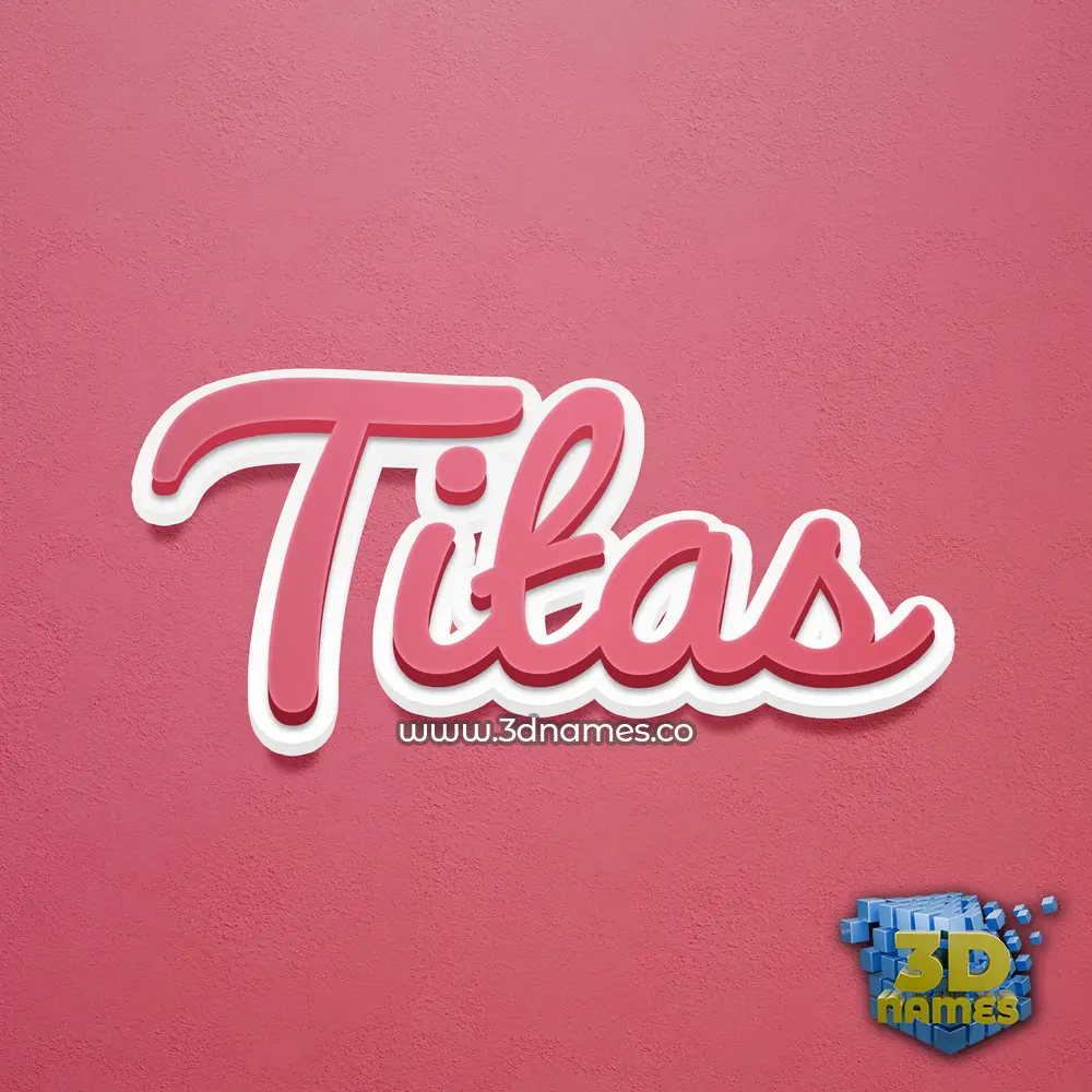 titas in Red Scribble style - 3D name wallpaper