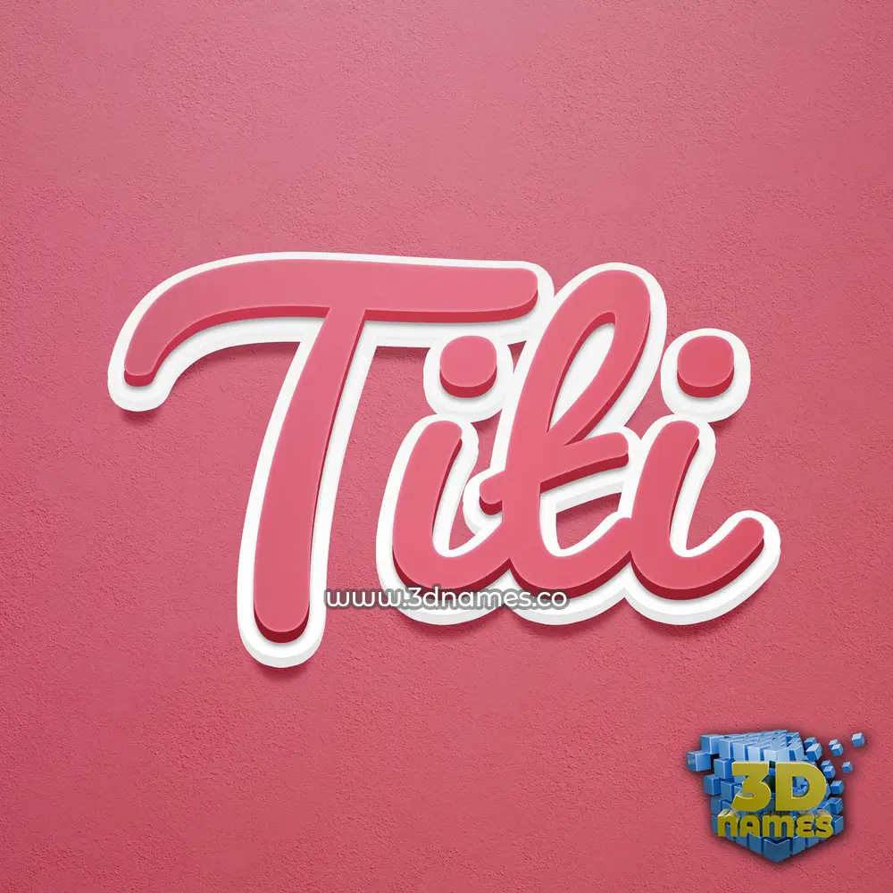 titi in Red Scribble style - 3D name wallpaper