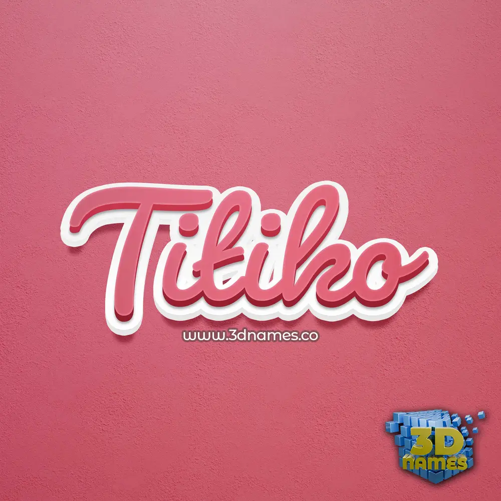 titiko in Red Scribble style - 3D name wallpaper