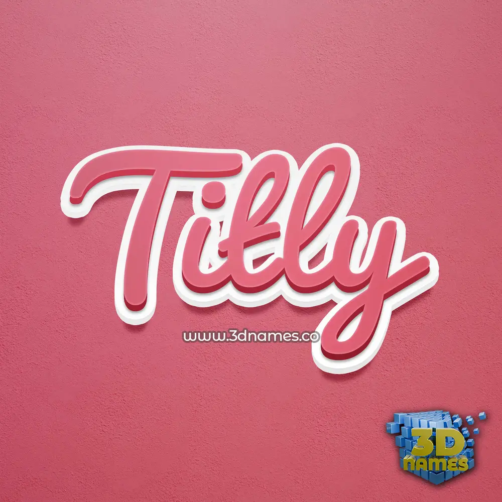 titly in Red Scribble style - 3D name wallpaper
