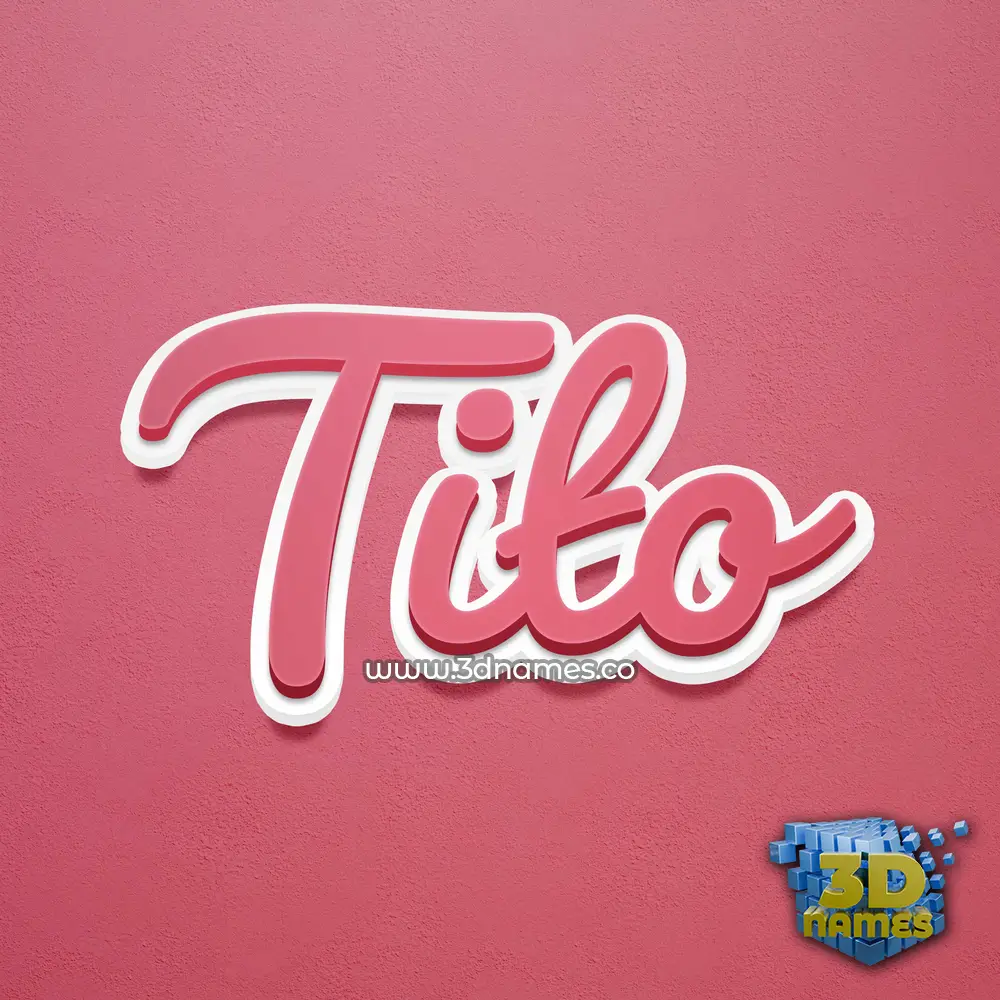 tito in Red Scribble style - 3D name wallpaper
