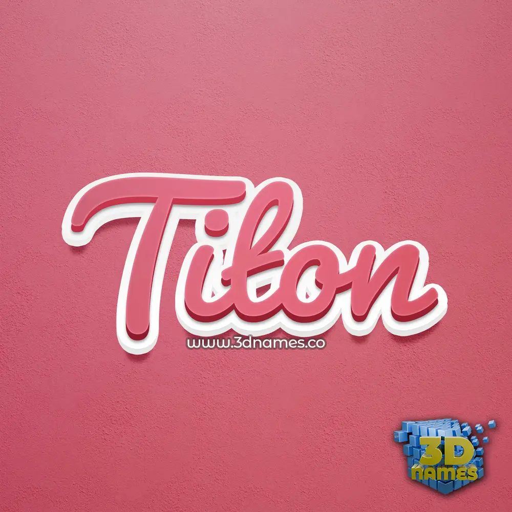 titon in Red Scribble style - 3D name wallpaper