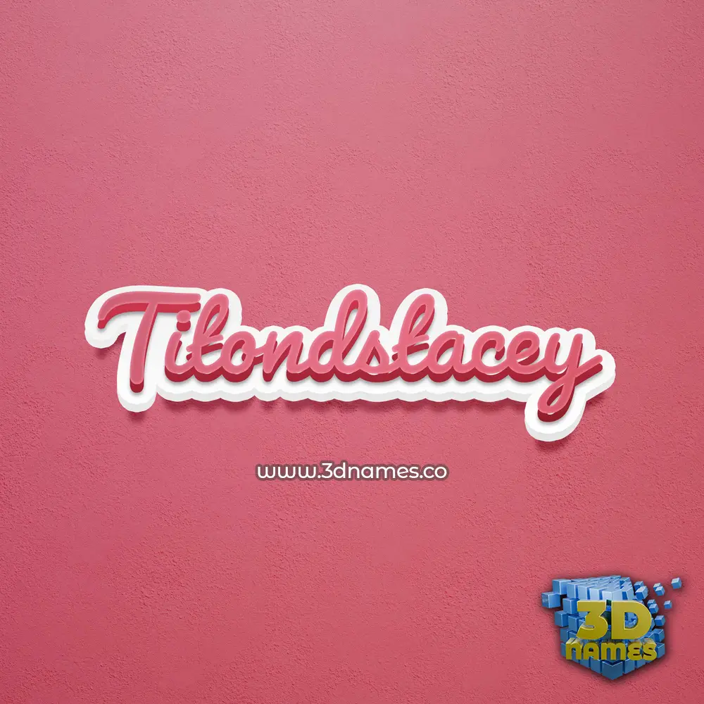 titondstacey in Red Scribble style - 3D name wallpaper
