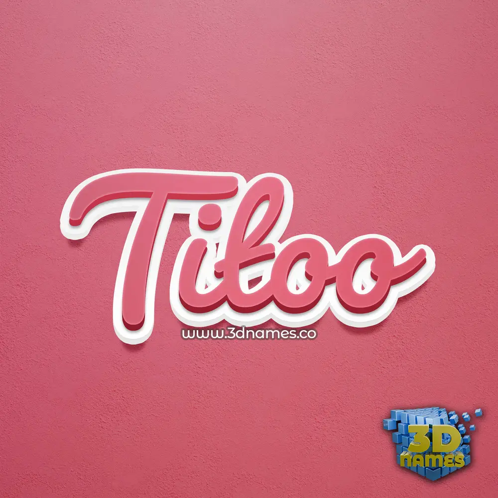 titoo in Red Scribble style - 3D name wallpaper