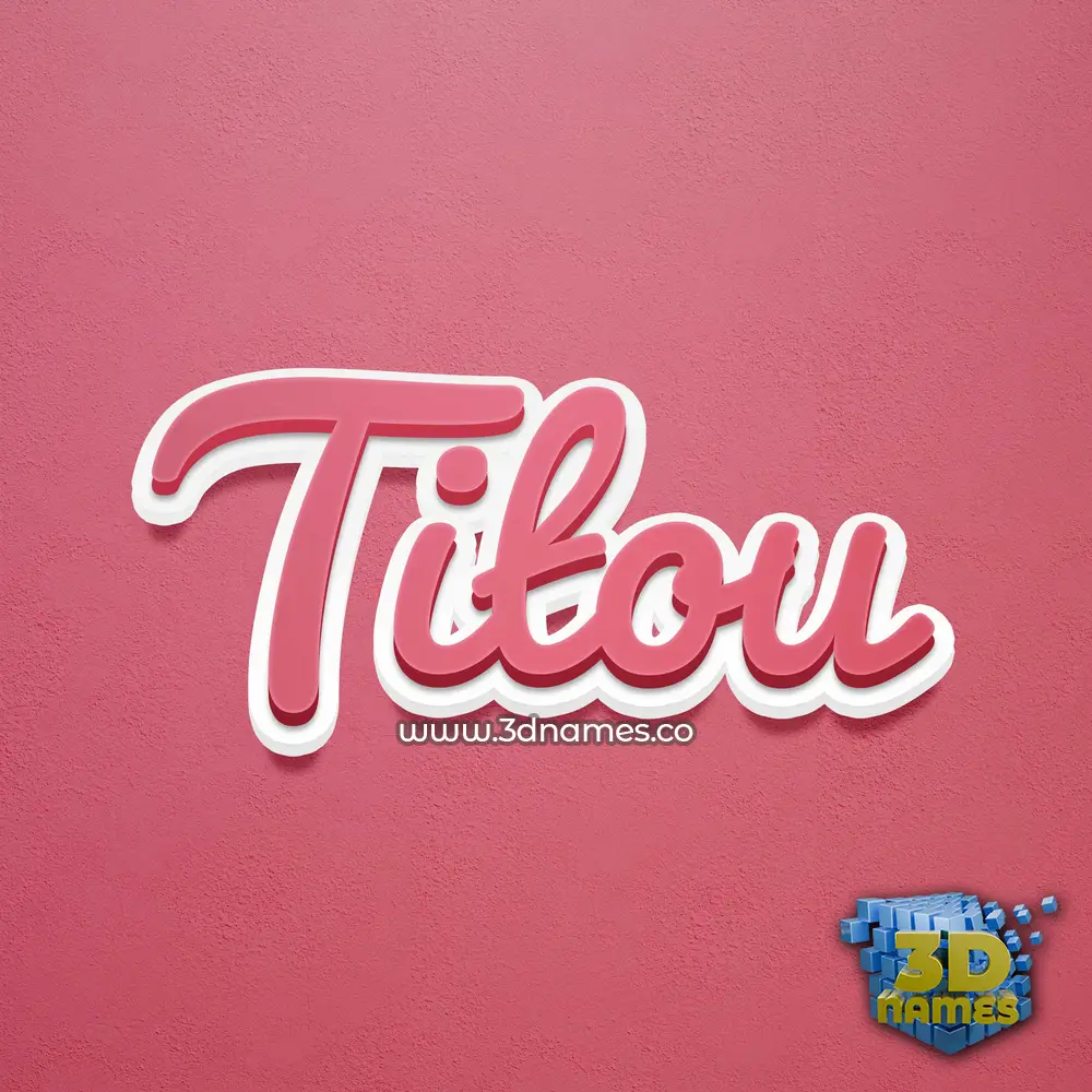 titou in Red Scribble style - 3D name wallpaper