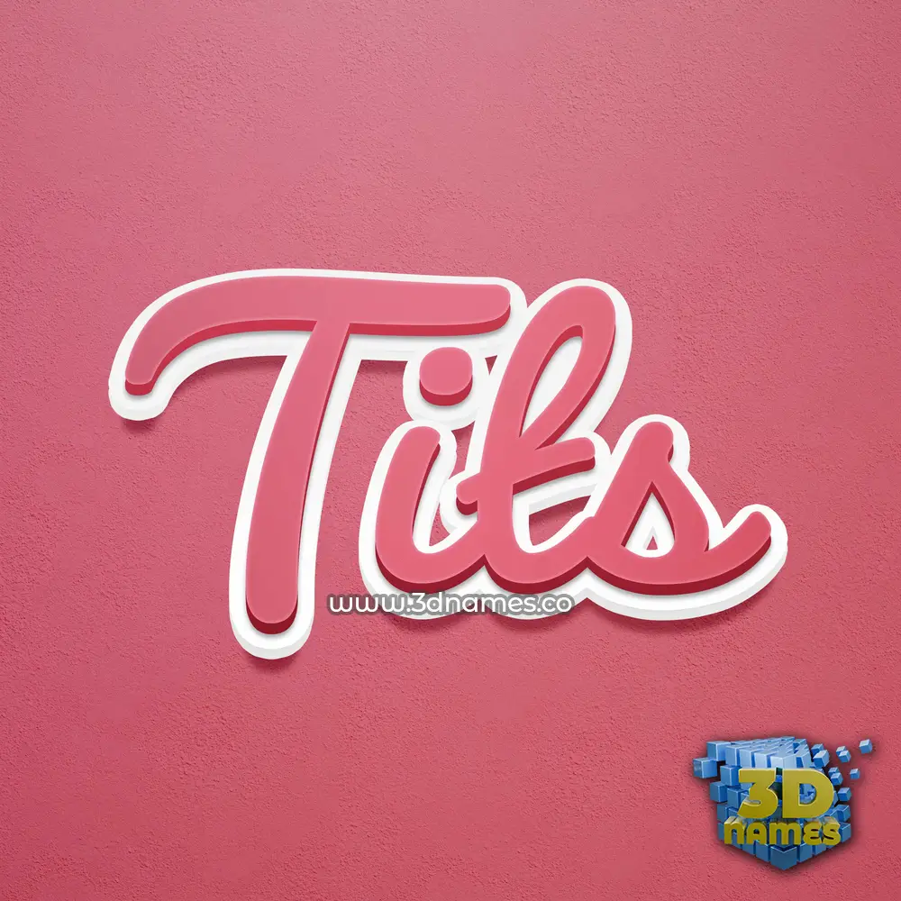 tits in Red Scribble style - 3D name wallpaper