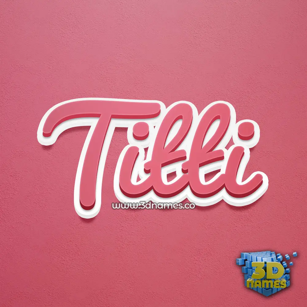 titti in Red Scribble style - 3D name wallpaper