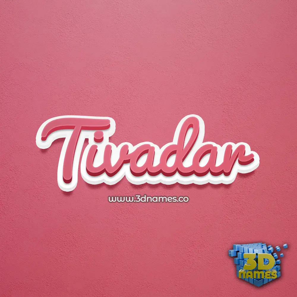 tivadar in Red Scribble style - 3D name wallpaper