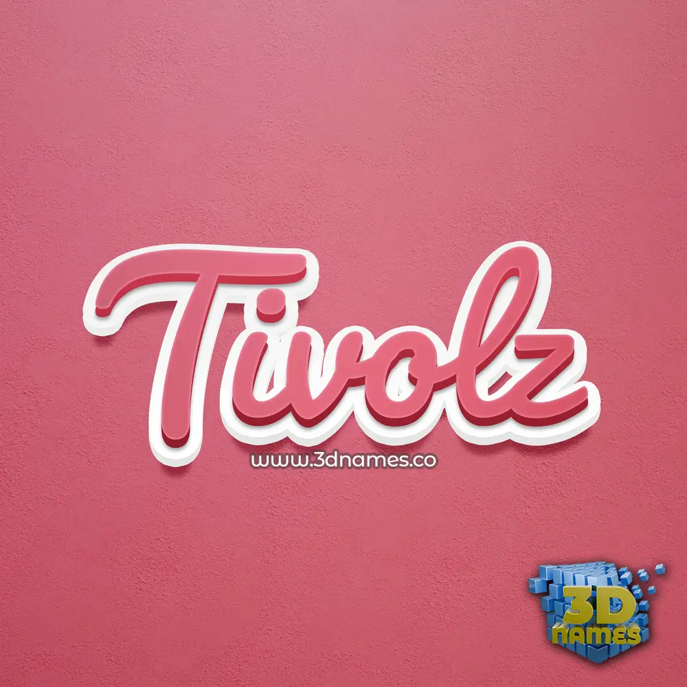 tivolz in Red Scribble style - 3D name wallpaper
