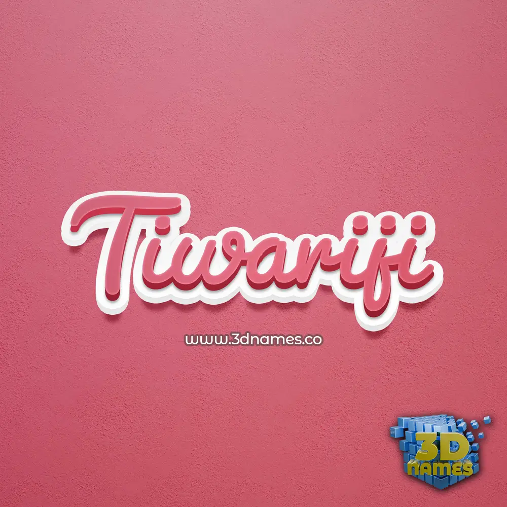 tiwariji in Red Scribble style - 3D name wallpaper