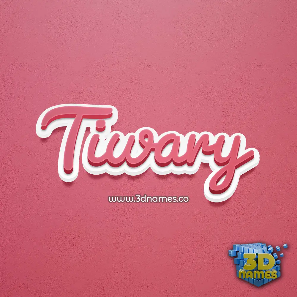 tiwary in Red Scribble style - 3D name wallpaper