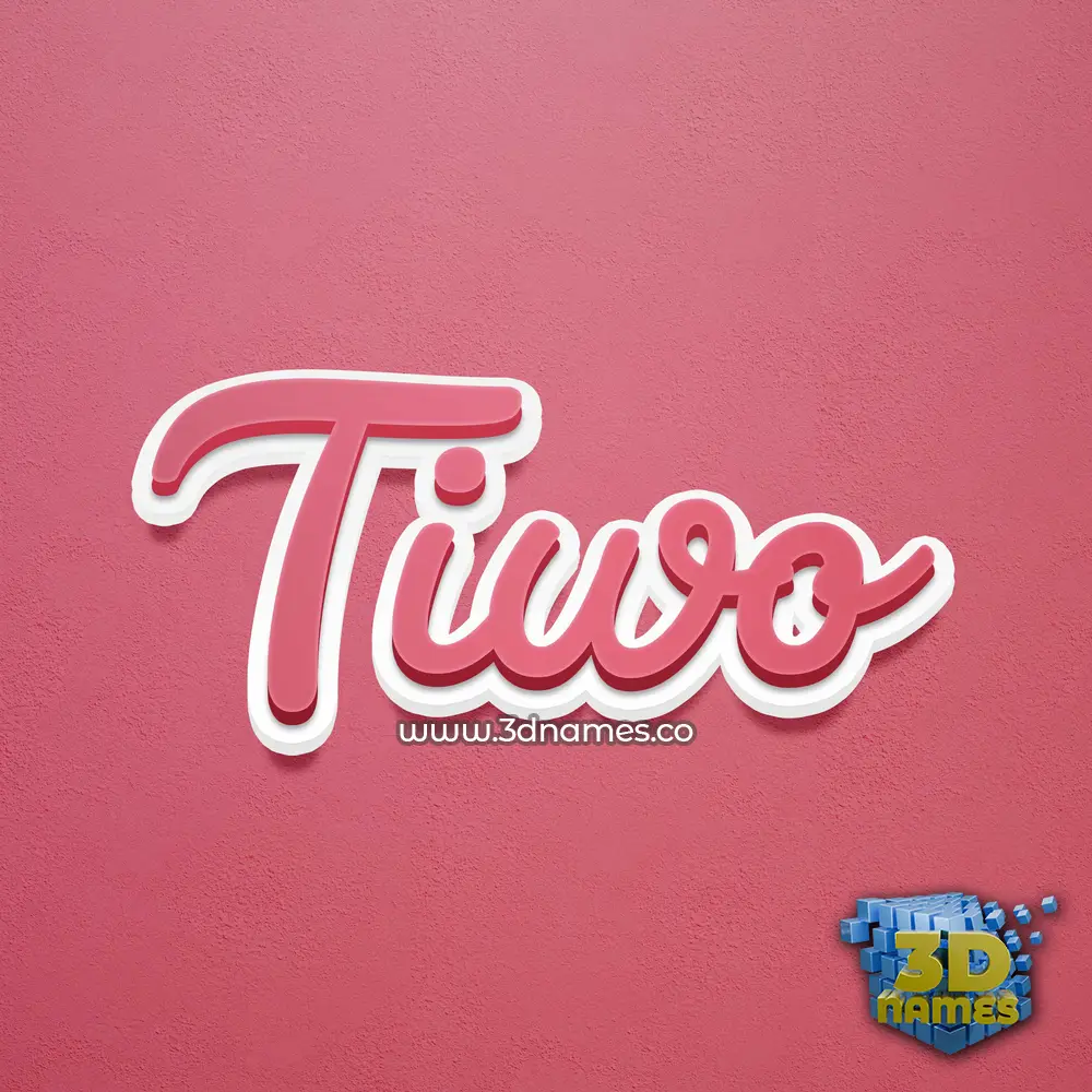 tiwo in Red Scribble style - 3D name wallpaper