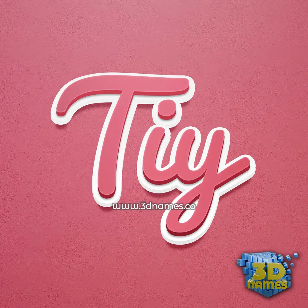 tiy in Red Scribble style - 3D name wallpaper