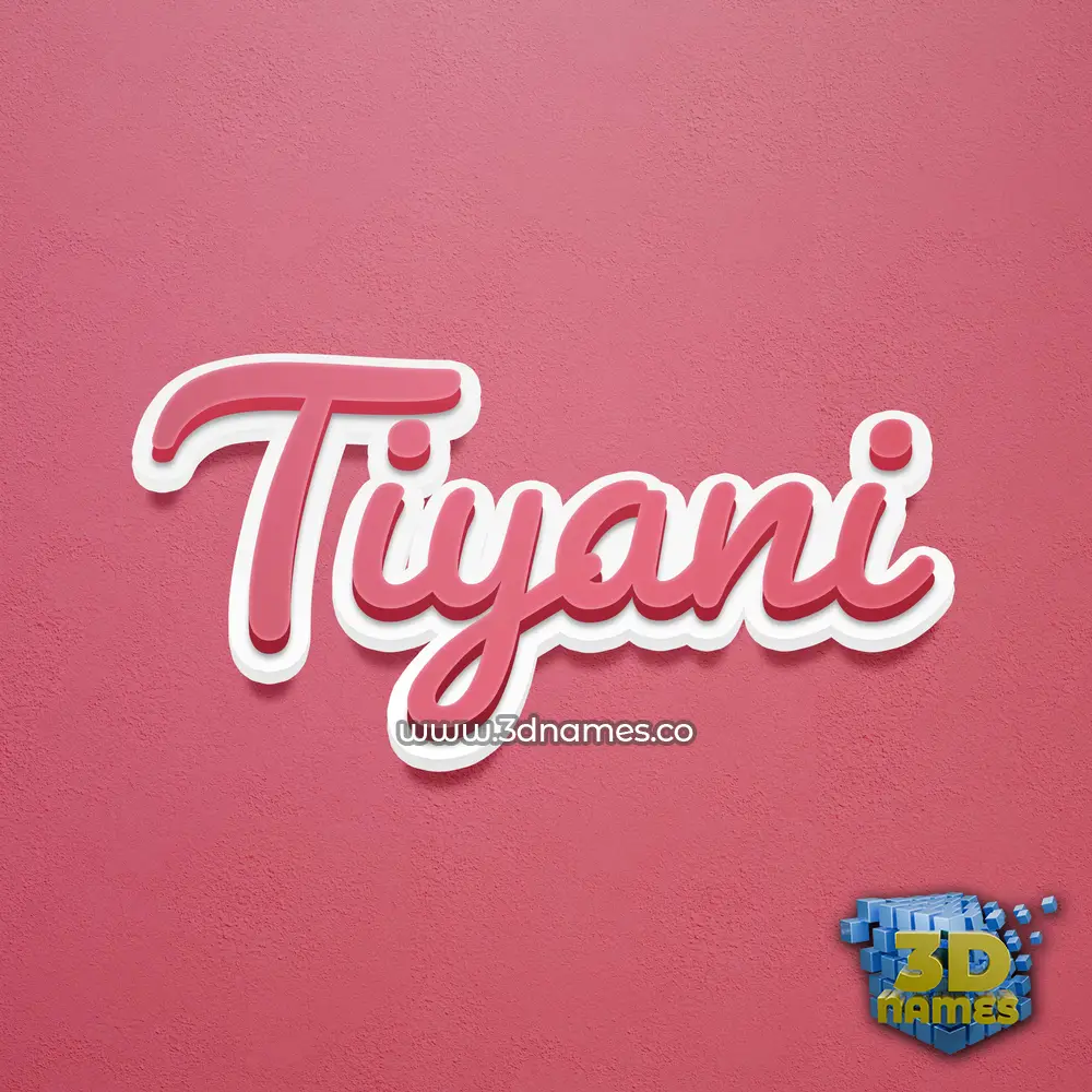 tiyani in Red Scribble style - 3D name wallpaper