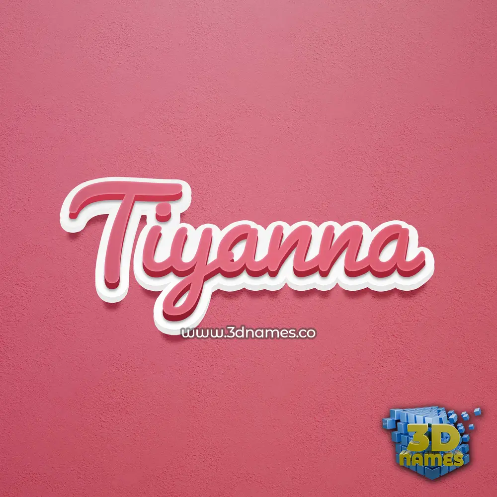 tiyanna in Red Scribble style - 3D name wallpaper
