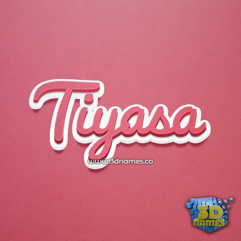 tiyasa in Red Scribble style - 3D name wallpaper