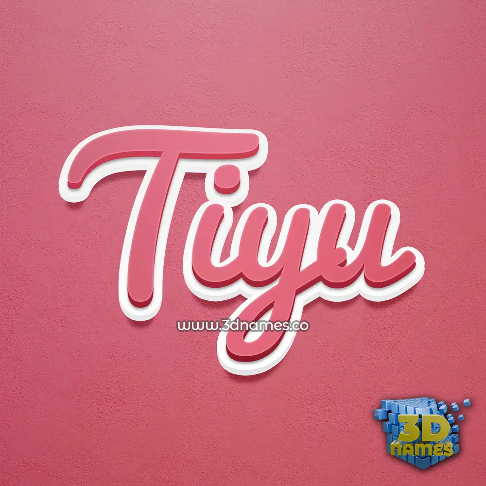 tiyu in Red Scribble style - 3D name wallpaper