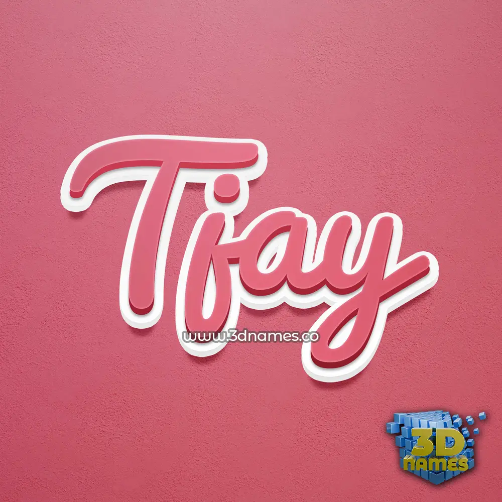 tjay in Red Scribble style - 3D name wallpaper