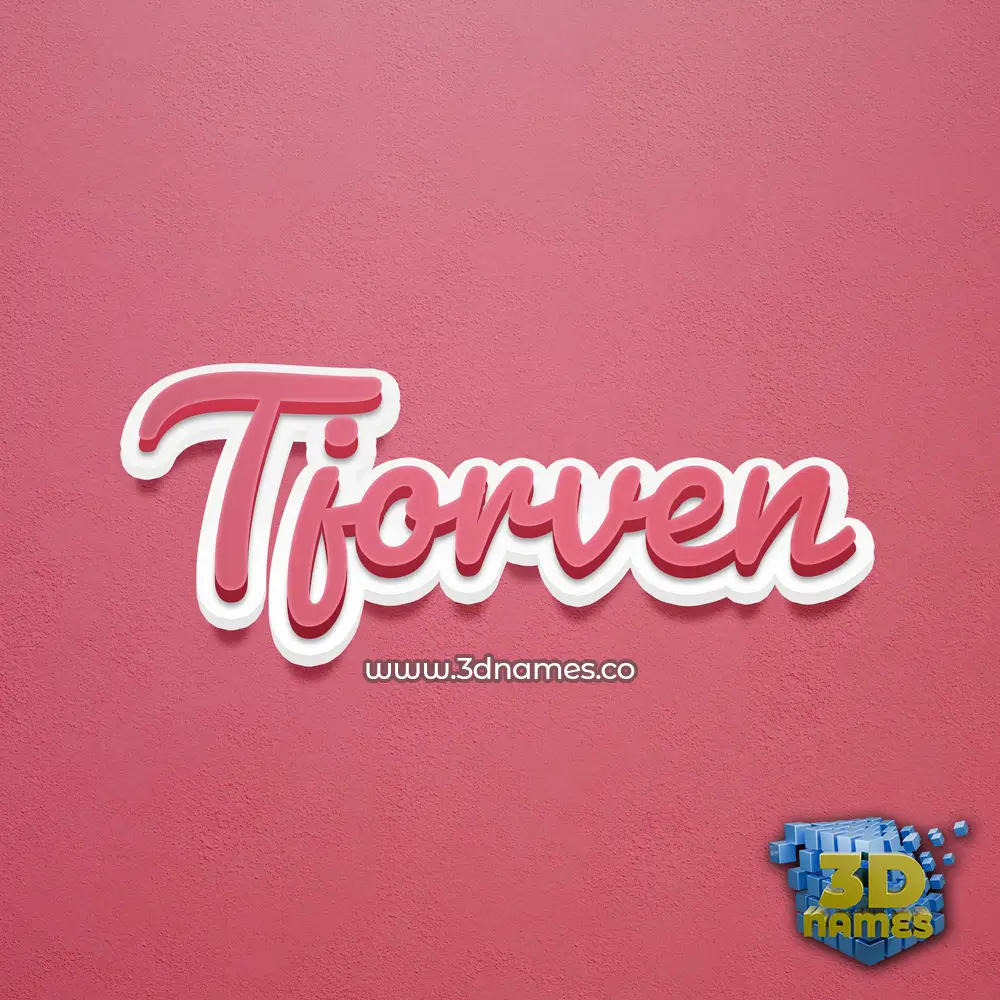 tjorven in Red Scribble style - 3D name wallpaper