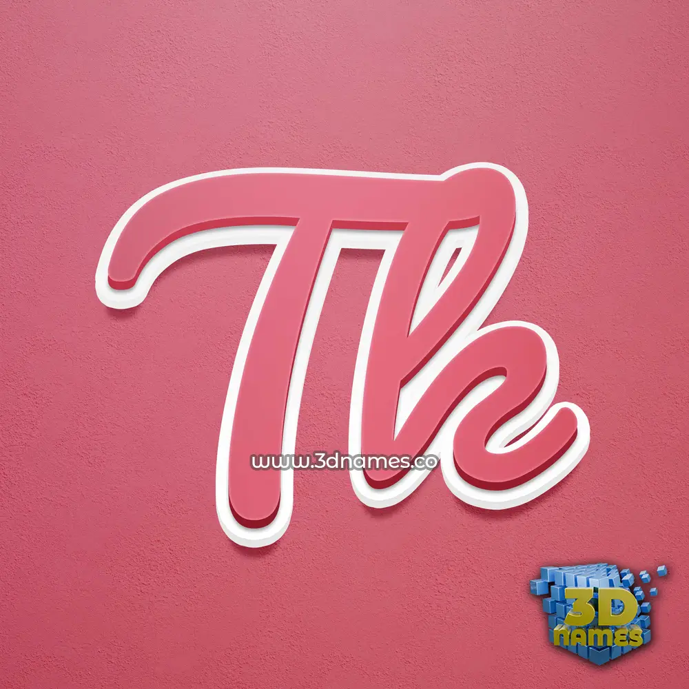 tk in Red Scribble style - 3D name wallpaper