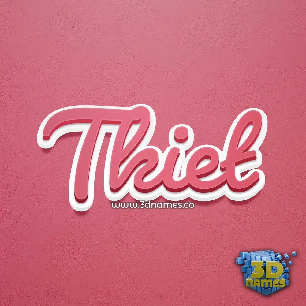 tkiet in Red Scribble style - 3D name wallpaper