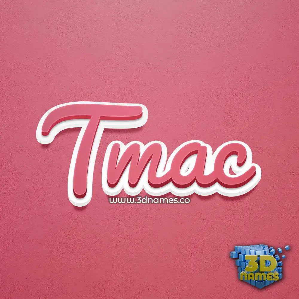 tmac in Red Scribble style - 3D name wallpaper