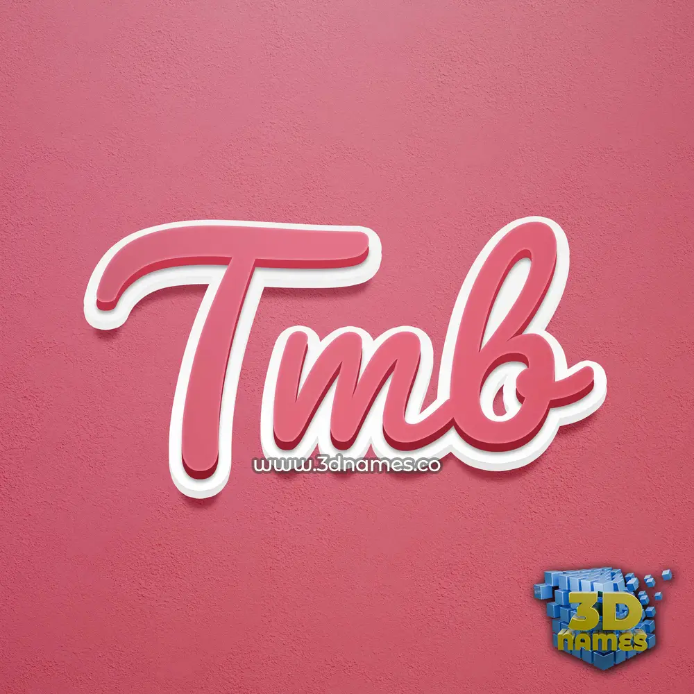 tmb in Red Scribble style - 3D name wallpaper