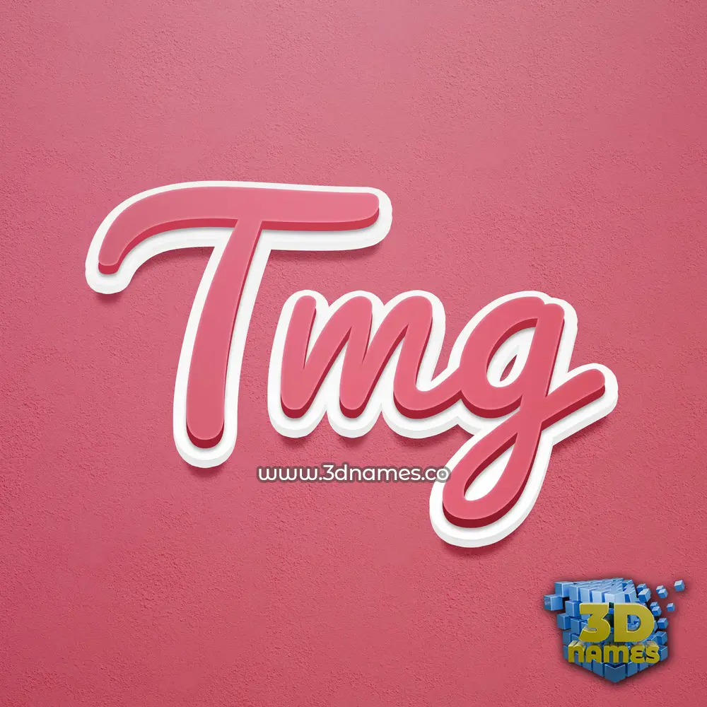 tmg in Red Scribble style - 3D name wallpaper