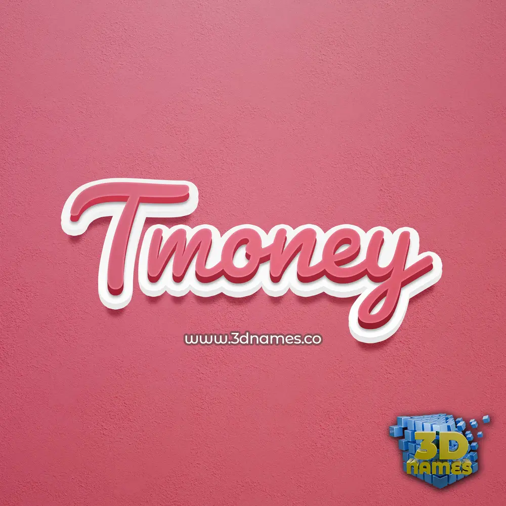 tmoney in Red Scribble style - 3D name wallpaper