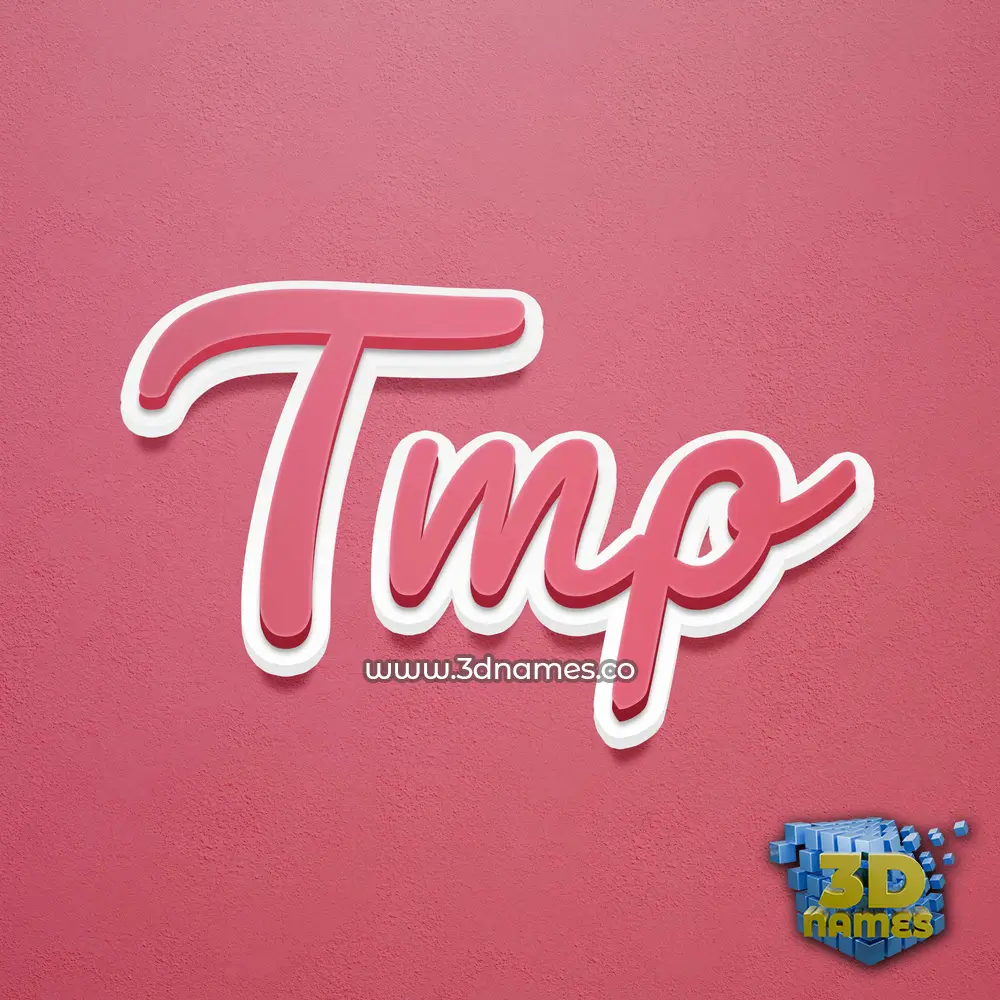 tmp in Red Scribble style - 3D name wallpaper