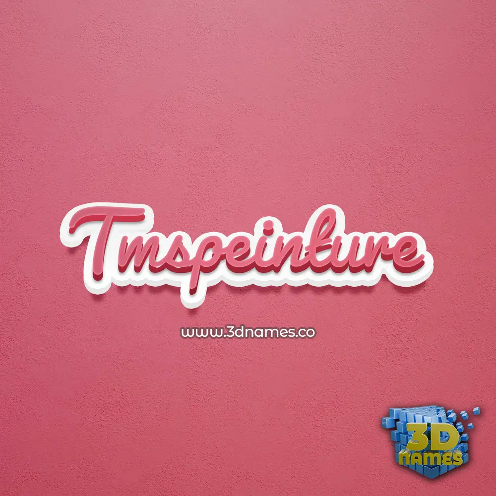 tmspeinture in Red Scribble style - 3D name wallpaper