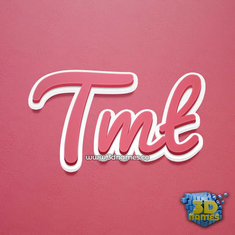 tmt in Red Scribble style - 3D name wallpaper