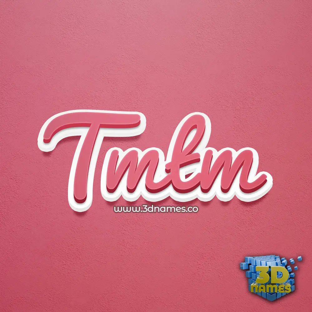tmtm in Red Scribble style - 3D name wallpaper