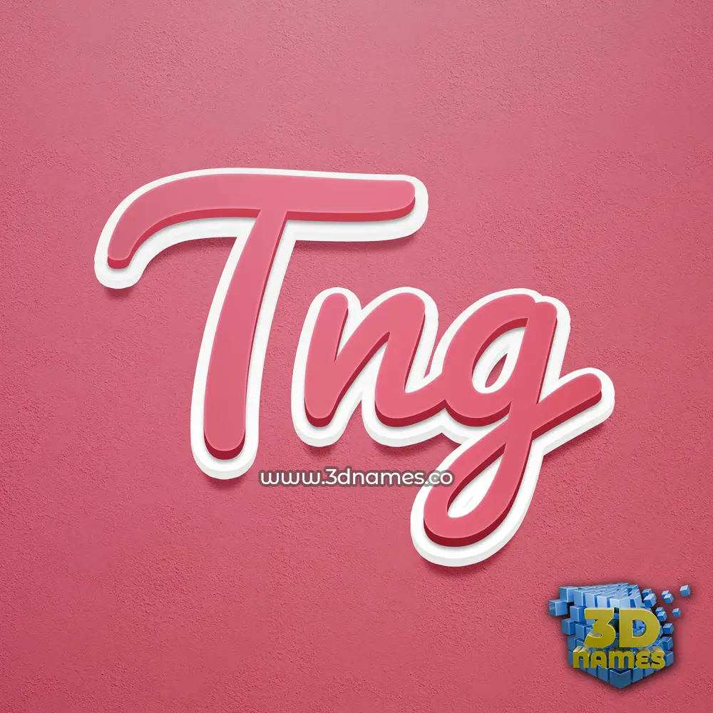tng in Red Scribble style - 3D name wallpaper