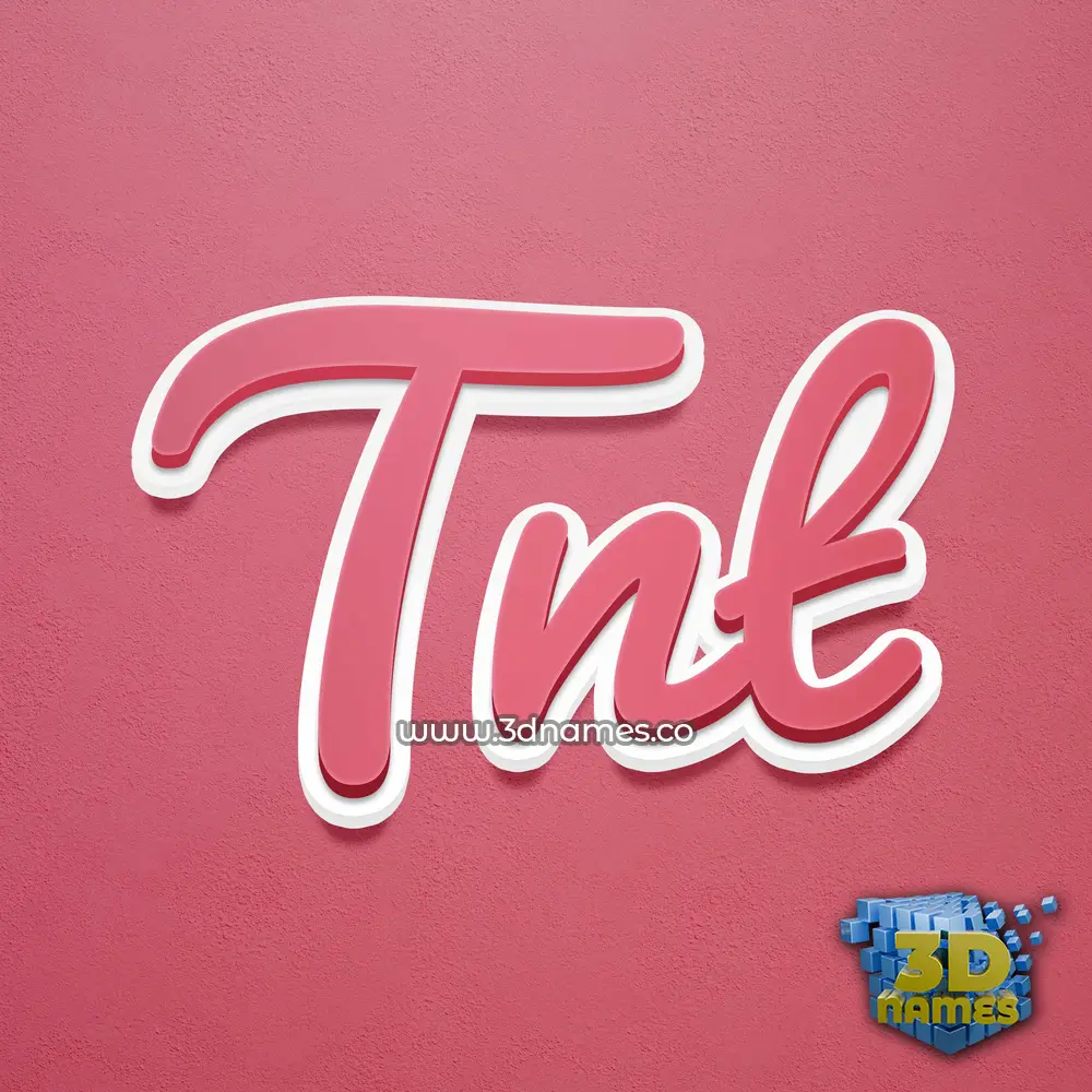 tnt in Red Scribble style - 3D name wallpaper