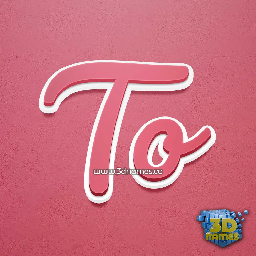 to in Red Scribble style - 3D name wallpaper