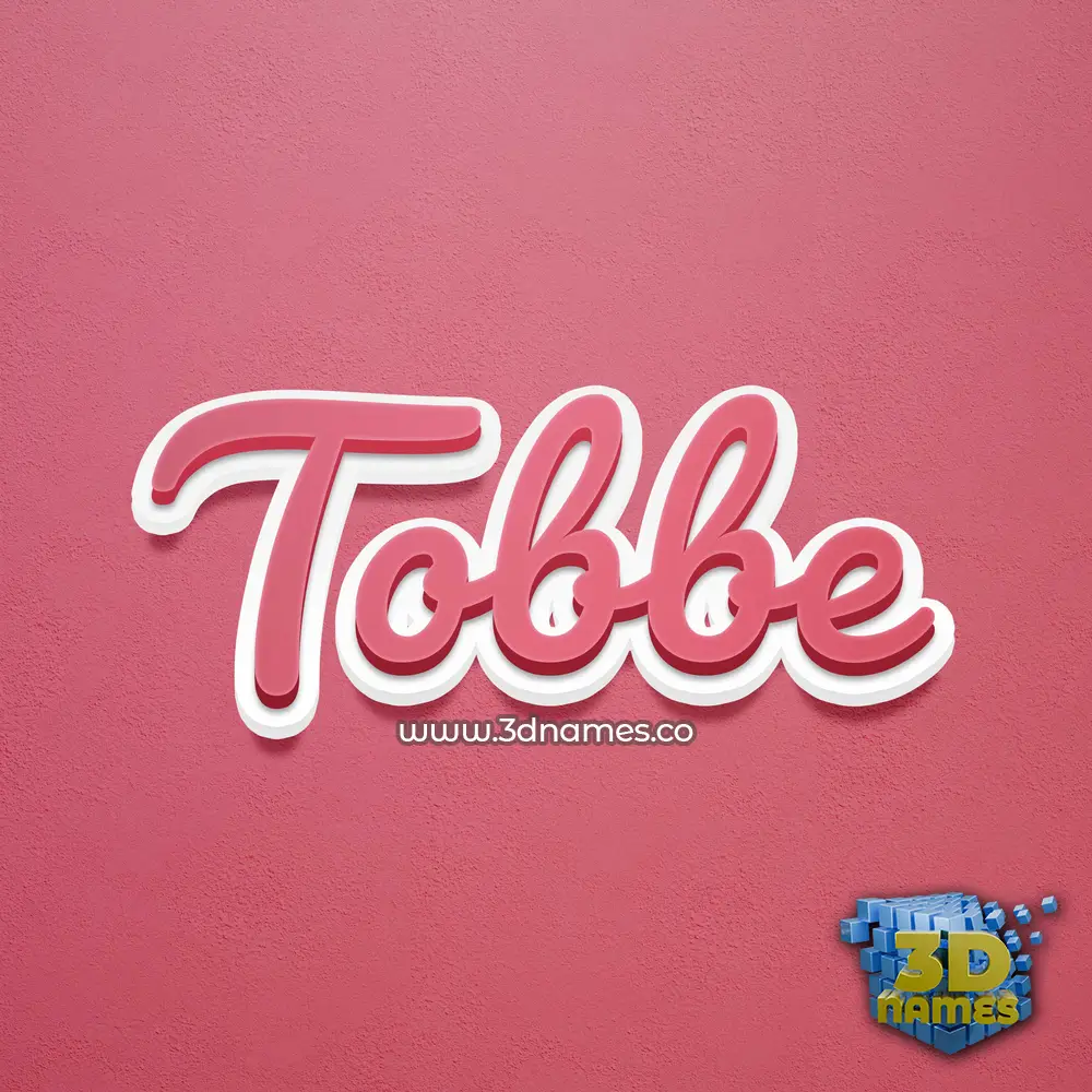tobbe in Red Scribble style - 3D name wallpaper