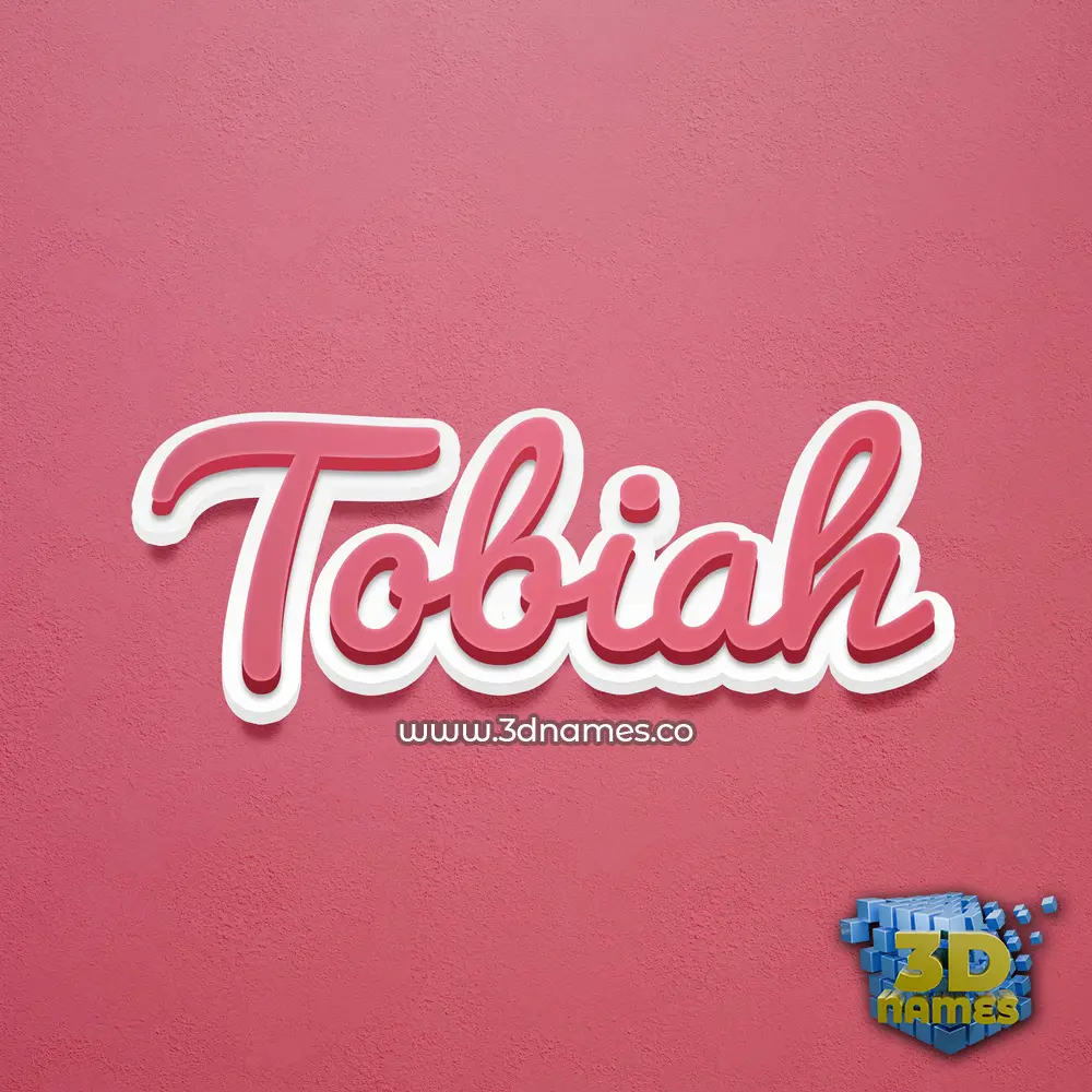 tobiah in Red Scribble style - 3D name wallpaper