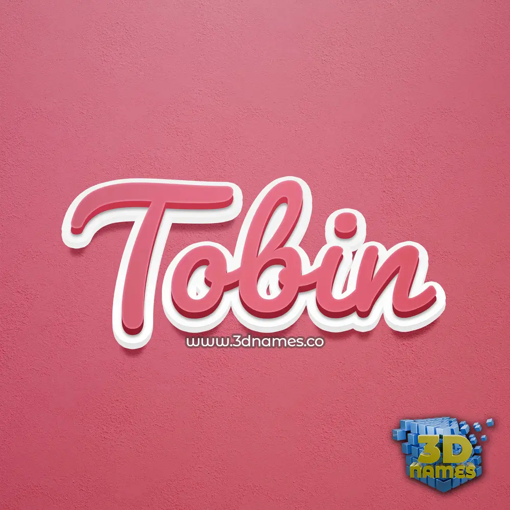 tobin in Red Scribble style - 3D name wallpaper