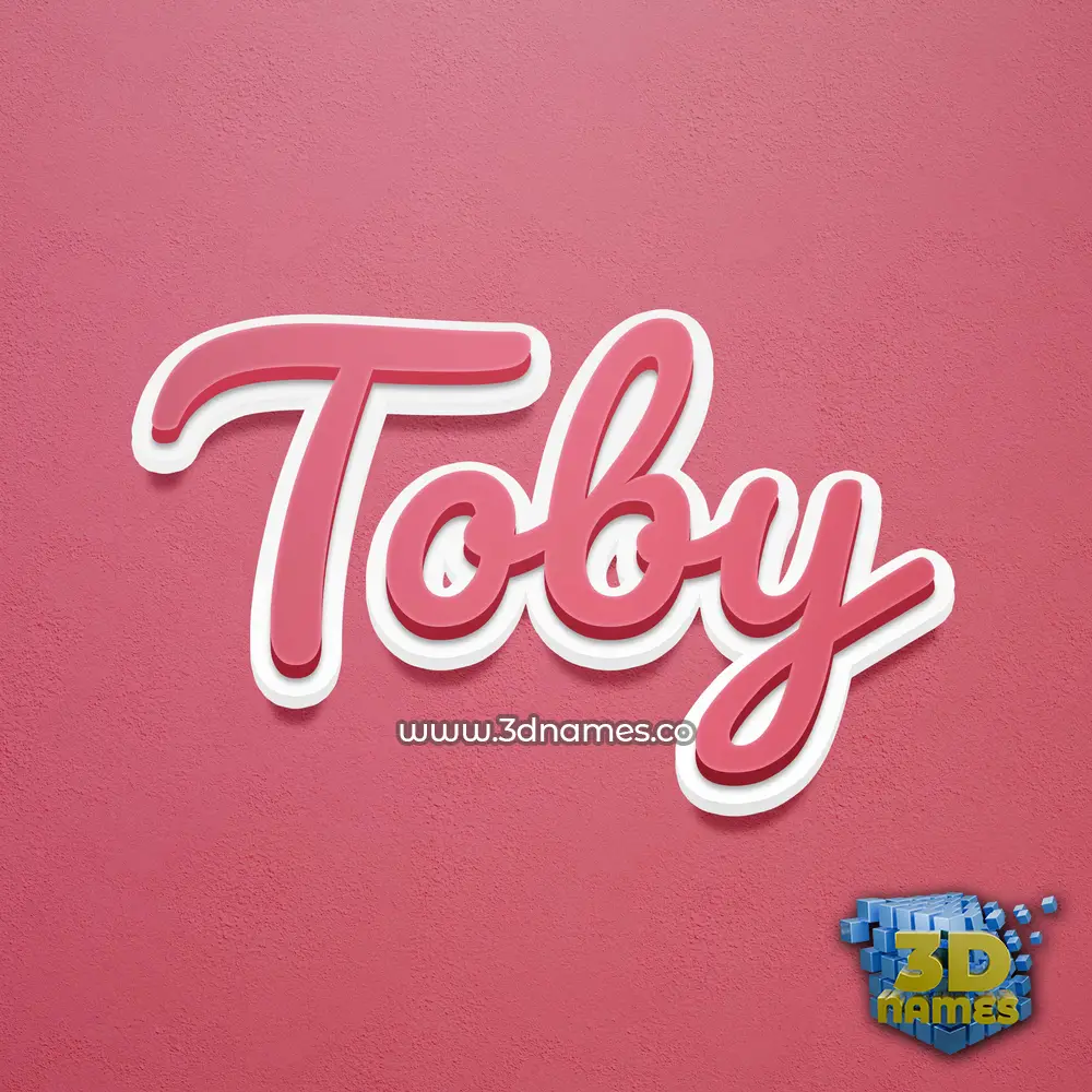 toby in Red Scribble style - 3D name wallpaper