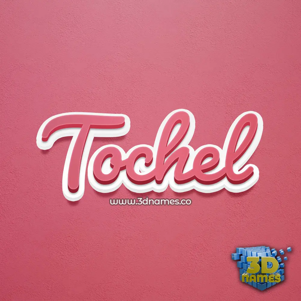 tochel in Red Scribble style - 3D name wallpaper
