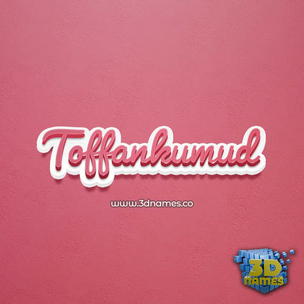 toffankumud in Red Scribble style - 3D name wallpaper