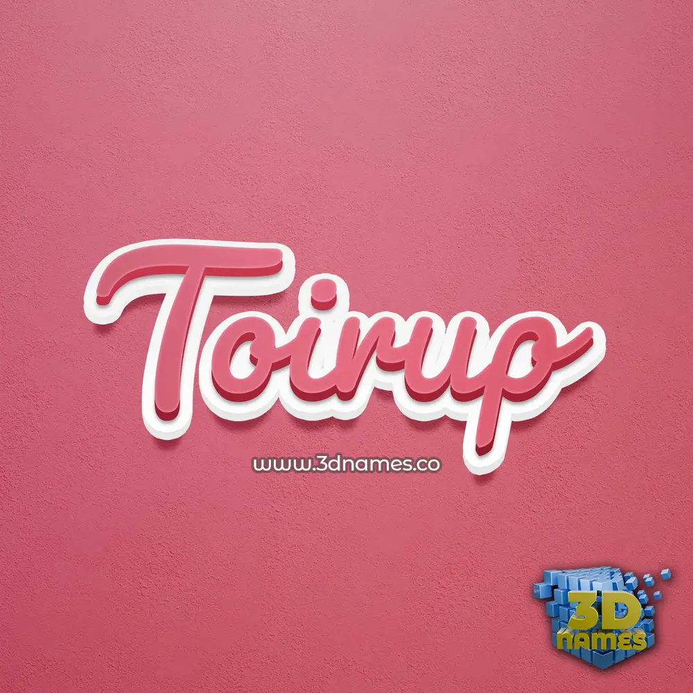 toirup in Red Scribble style - 3D name wallpaper