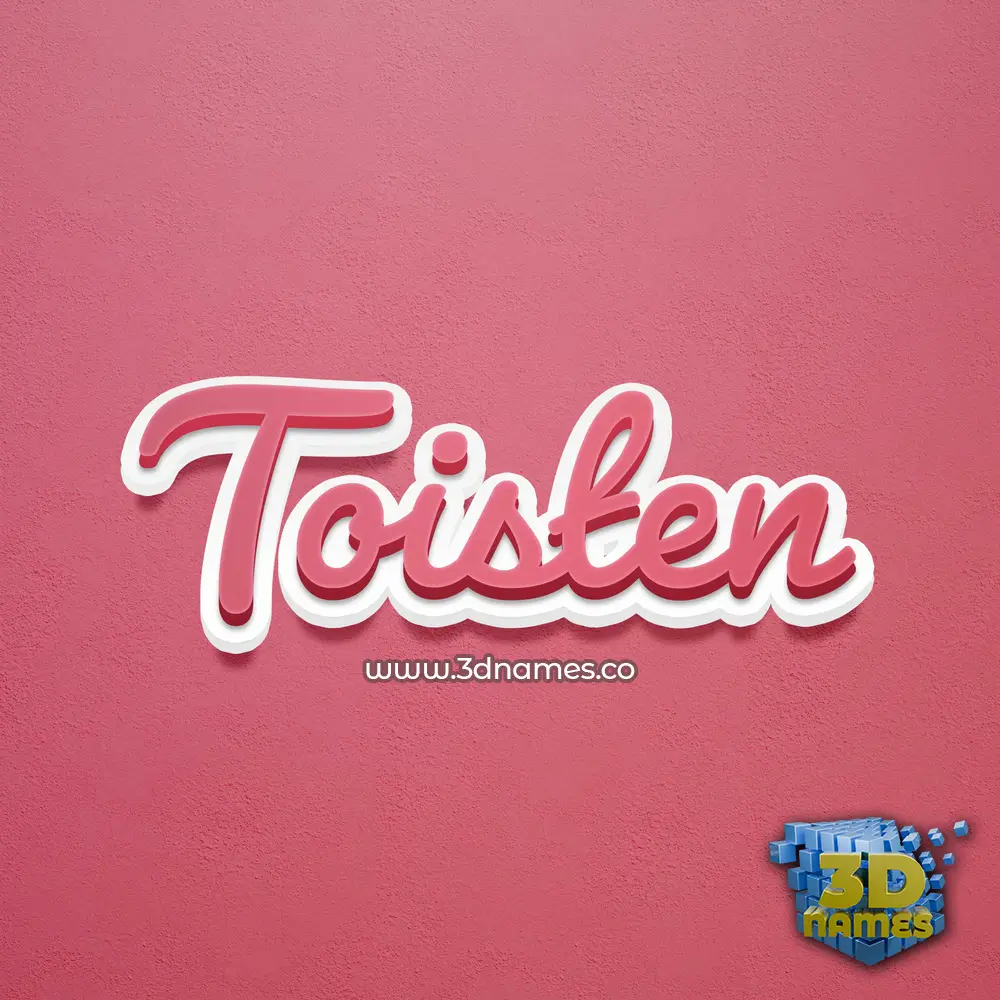 toisten in Red Scribble style - 3D name wallpaper