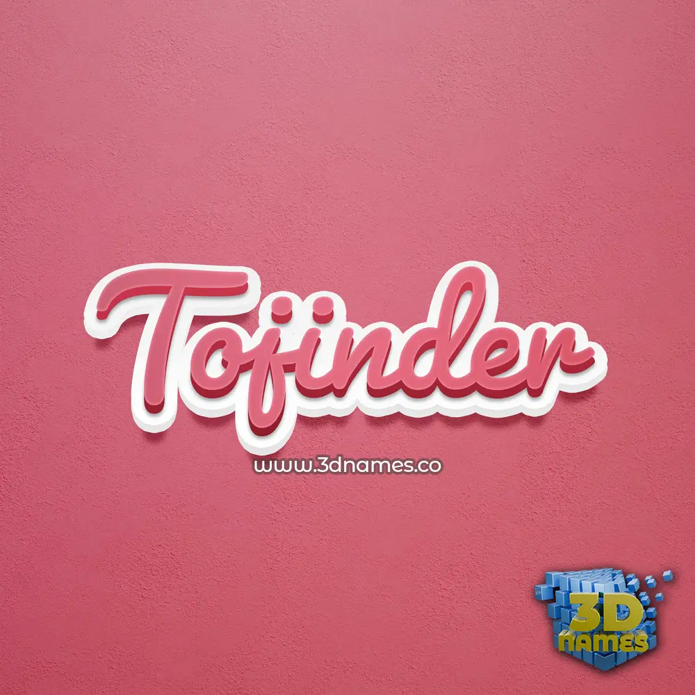 tojinder in Red Scribble style - 3D name wallpaper