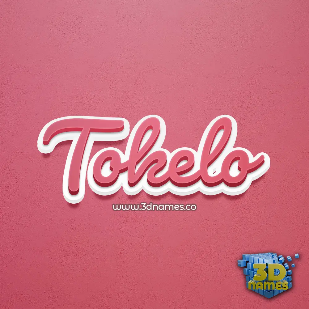 tokelo in Red Scribble style - 3D name wallpaper