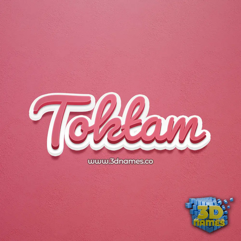 toktam in Red Scribble style - 3D name wallpaper