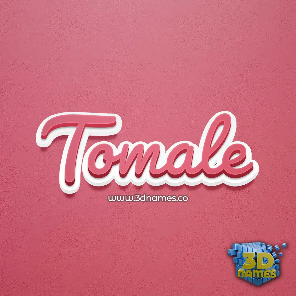 tomale in Red Scribble style - 3D name wallpaper